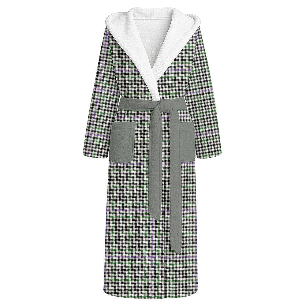 ScotsTee Shop Scottish Halliday (Holliday) Ancient Clan Crest Tartan Flannel Hooded Bathrobe