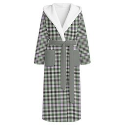 ScotsTee Shop Scottish Halliday (Holliday) Ancient Clan Crest Tartan Flannel Hooded Bathrobe
