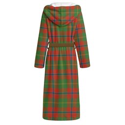 ScotsTee Shop Scottish Hutcheson Ancient Clan Crest Tartan Flannel Hooded Bathrobe