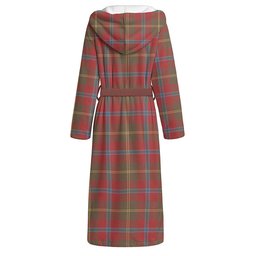 ScotsTee Shop Scottish Hutcheson Weathered Clan Crest Tartan Flannel Hooded Bathrobe