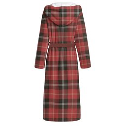 ScotsTee Shop Scottish Marjoribanks Weathered Clan Crest Tartan Flannel Hooded Bathrobe