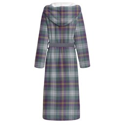 ScotsTee Shop Scottish Porteous Weathered Clan Crest Tartan Flannel Hooded Bathrobe