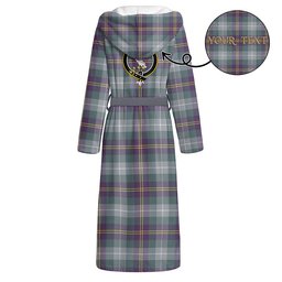ScotsTee Shop Scottish Porteous Weathered Clan Crest Tartan Flannel Hooded Bathrobe