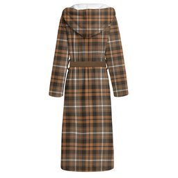 ScotsTee Shop Scottish Ramsay Orange Weathered Clan Crest Tartan Flannel Hooded Bathrobe