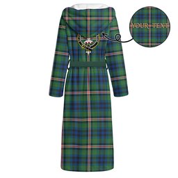 ScotsTee Shop Scottish Reid (Mill City) Modern Clan Crest Tartan Flannel Hooded Bathrobe