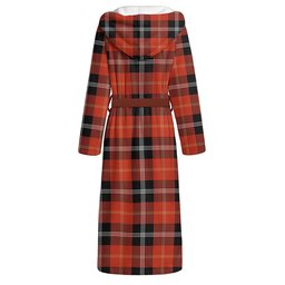 ScotsTee Shop Scottish Marjoribanks Ancient Clan Crest Tartan Flannel Hooded Bathrobe