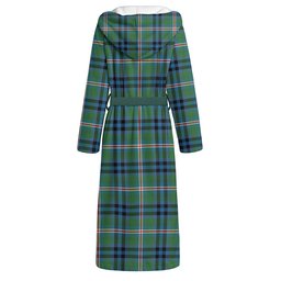 ScotsTee Shop Scottish Reid (Mill City) Ancient Clan Crest Tartan Flannel Hooded Bathrobe