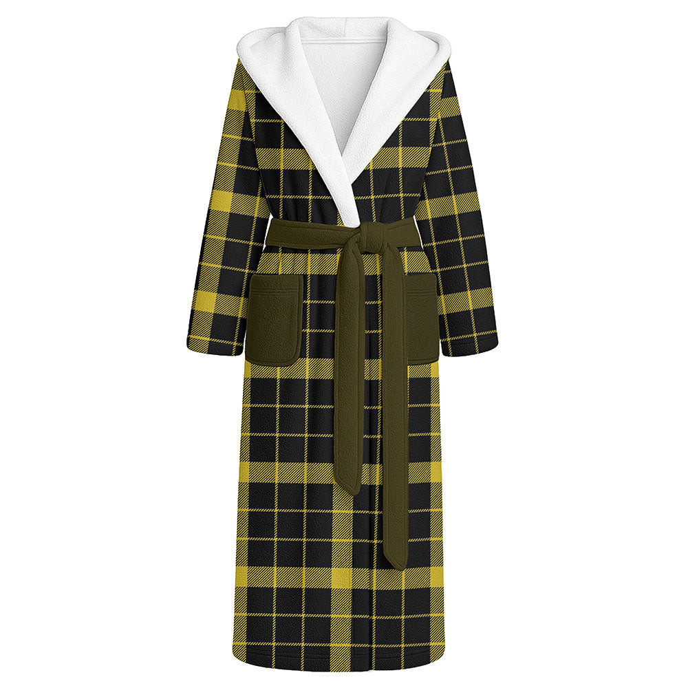 ScotsTee Shop Scottish Raeburn Modern Clan Crest Tartan Flannel Hooded Bathrobe