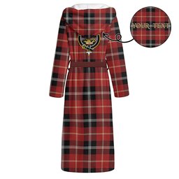 ScotsTee Shop Scottish Marjoribanks Modern Clan Crest Tartan Flannel Hooded Bathrobe