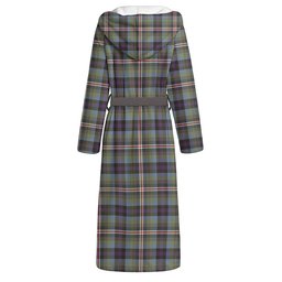 ScotsTee Shop Scottish Reid (Mill City) Weathered Clan Crest Tartan Flannel Hooded Bathrobe