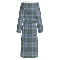 ScotsTee Shop Scottish Thorburn (Thurburn) Weathered Clan Crest Tartan Flannel Hooded Bathrobe