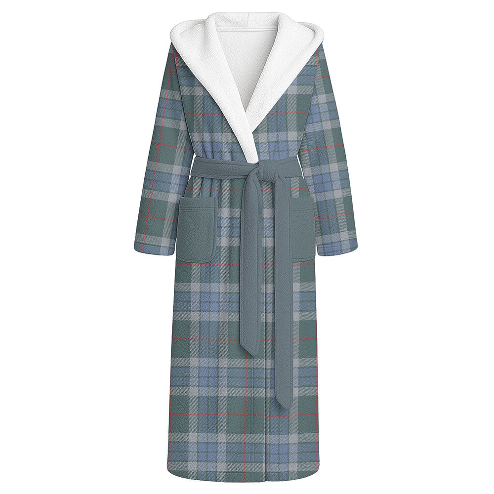 ScotsTee Shop Scottish Thorburn (Thurburn) Weathered Clan Crest Tartan Flannel Hooded Bathrobe