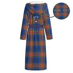 ScotsTee Shop Scottish Traill (Trayle) Modern Clan Crest Tartan Flannel Hooded Bathrobe