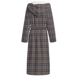 ScotsTee Shop Scottish Tailyour Weathered Clan Crest Tartan Flannel Hooded Bathrobe