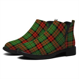 ScotsTee Shop Scottish Blackstock Hunting Ancient Tartan Flat Ankle Boots Chunky Low Heel