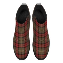 ScotsTee Shop Scottish Blackstock Hunting Weathered Tartan Flat Ankle Boots Chunky Low Heel