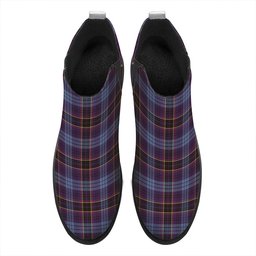 ScotsTee Shop Scottish Dempster Weathered Tartan Flat Ankle Boots Chunky Low Heel