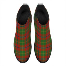 ScotsTee Shop Scottish Hutcheson Ancient Tartan Flat Ankle Boots Chunky Low Heel
