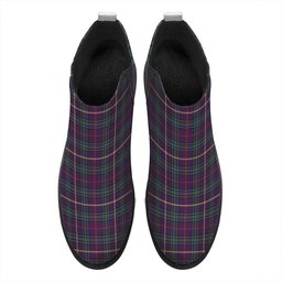 ScotsTee Shop Scottish MacAinsh Weathered Tartan Flat Ankle Boots Chunky Low Heel
