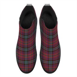 ScotsTee Shop Scottish MacInroy Weathered Tartan Flat Ankle Boots Chunky Low Heel
