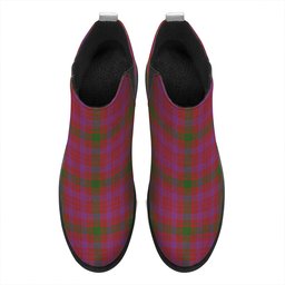 ScotsTee Shop Scottish MacTier Ancient Tartan Flat Ankle Boots Chunky Low Heel
