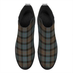 ScotsTee Shop Scottish MacTaggart Weathered Tartan Flat Ankle Boots Chunky Low Heel