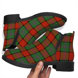 ScotsTee Shop Scottish Plummer Ancient Tartan Flat Ankle Boots Chunky Low Heel