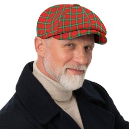 ScotsTee Shop Scottish MacLaine of Loch Buie Tartan Newsboy Cap