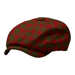 ScotsTee Shop Scottish MacAlister of Glenbarr Tartan Newsboy Cap