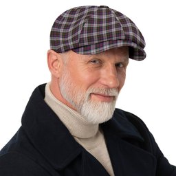 ScotsTee Shop Scottish MacDonald Dress Modern Tartan Newsboy Cap