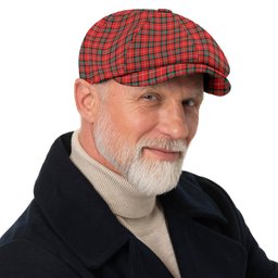 ScotsTee Shop Scottish Stewart Stuart of Bute Tartan Newsboy Cap