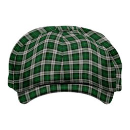 ScotsTee Shop Scottish McCandlish Arisaid Green Tartan Newsboy Cap