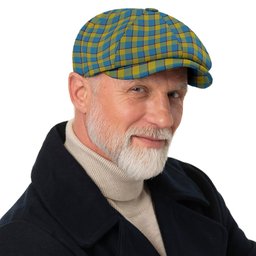 ScotsTee Shop Scottish Oliver Dress Pink Tartan Newsboy Cap