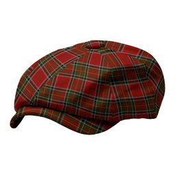 ScotsTee Shop Scottish Stewart of Galloway Tartan Newsboy Cap