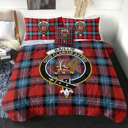 ScotsTee Shop Scottish Baillie of Polkemmet Red Clan Crest Tartan Plaid Comforter Set