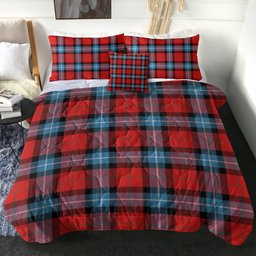 ScotsTee Shop Scottish Baillie of Polkemmet Red Clan Crest Tartan Plaid Comforter Set