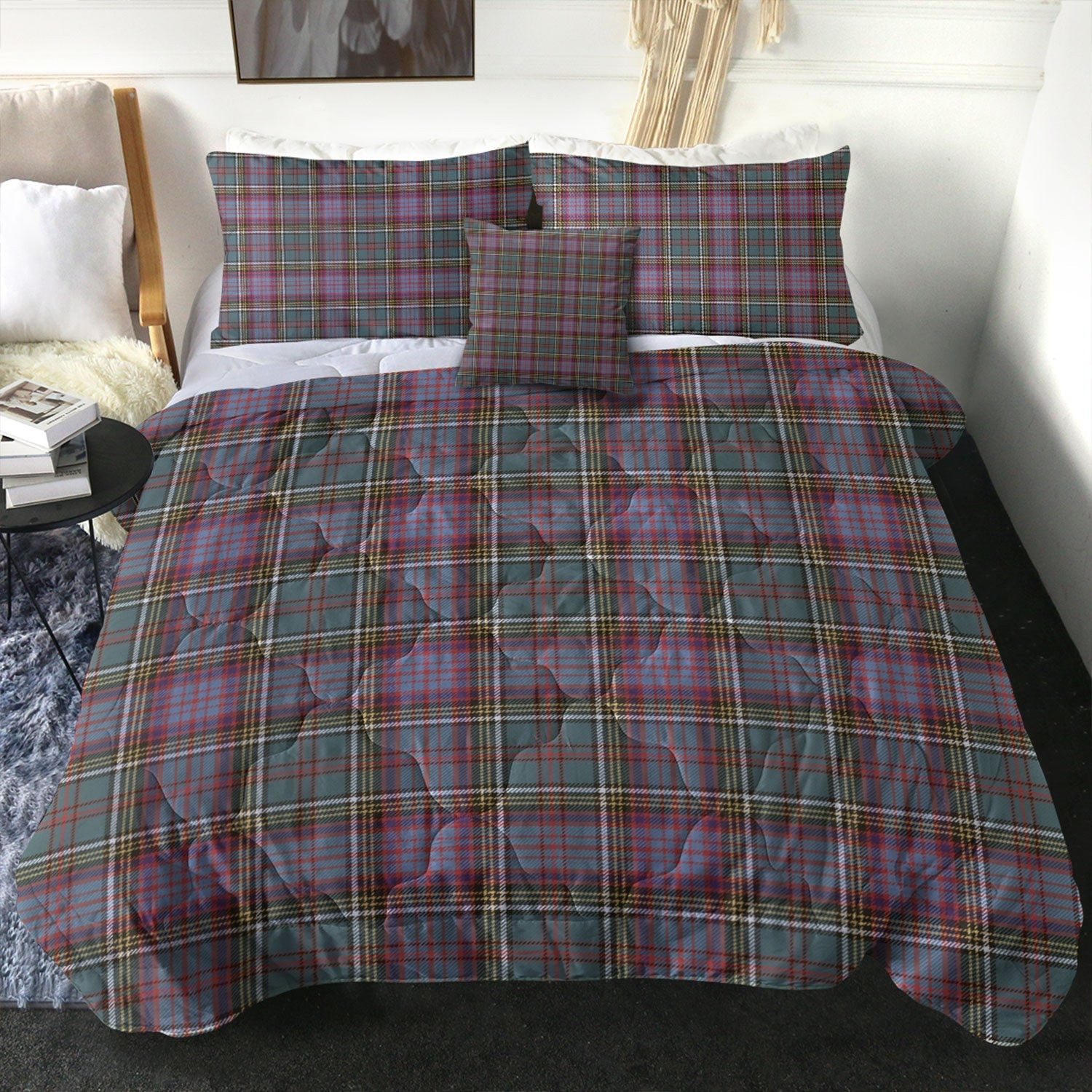 ScotsTee Shop Scottish Anderson of Kinneddar Hunting Weathered Clan Crest Tartan Plaid Comforter Set