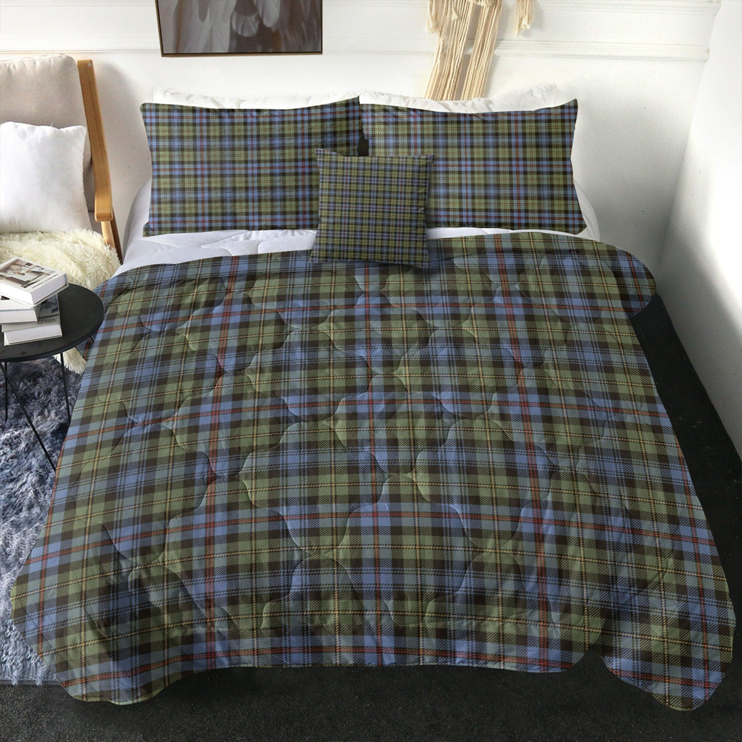 ScotsTee Shop Scottish Baillie of Lamington Weathered Clan Crest Tartan Plaid Comforter Set