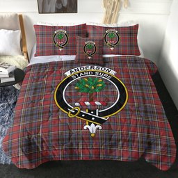 ScotsTee Shop Scottish Anderson of Ardbrake Weathered Clan Crest Tartan Plaid Comforter Set