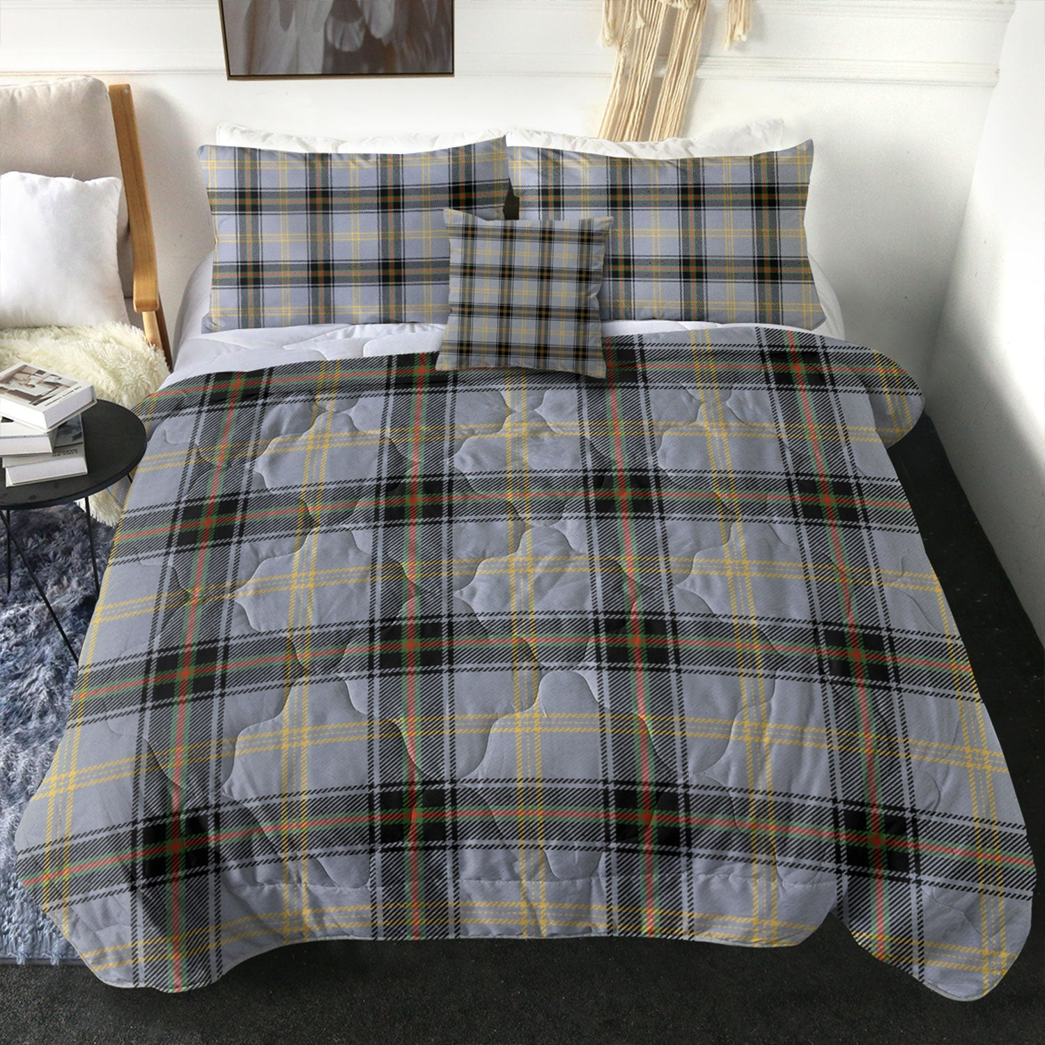 ScotsTee Shop Scottish Bell of the Borders Ancient Clan Crest Tartan Plaid Comforter Set