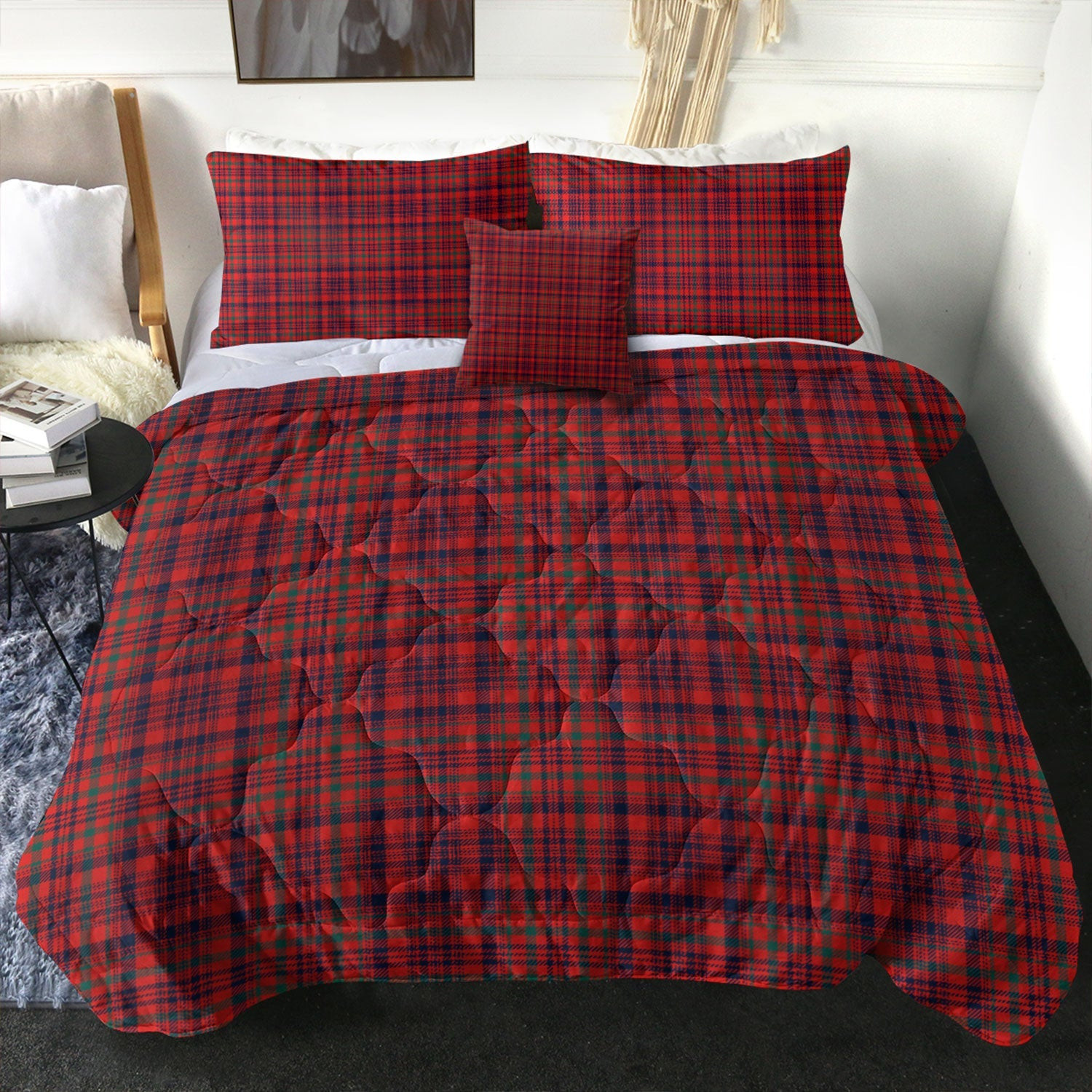 ScotsTee Shop Scottish Campbell of Loudon Plaid Modern 2 Clan Crest Tartan Plaid Comforter Set