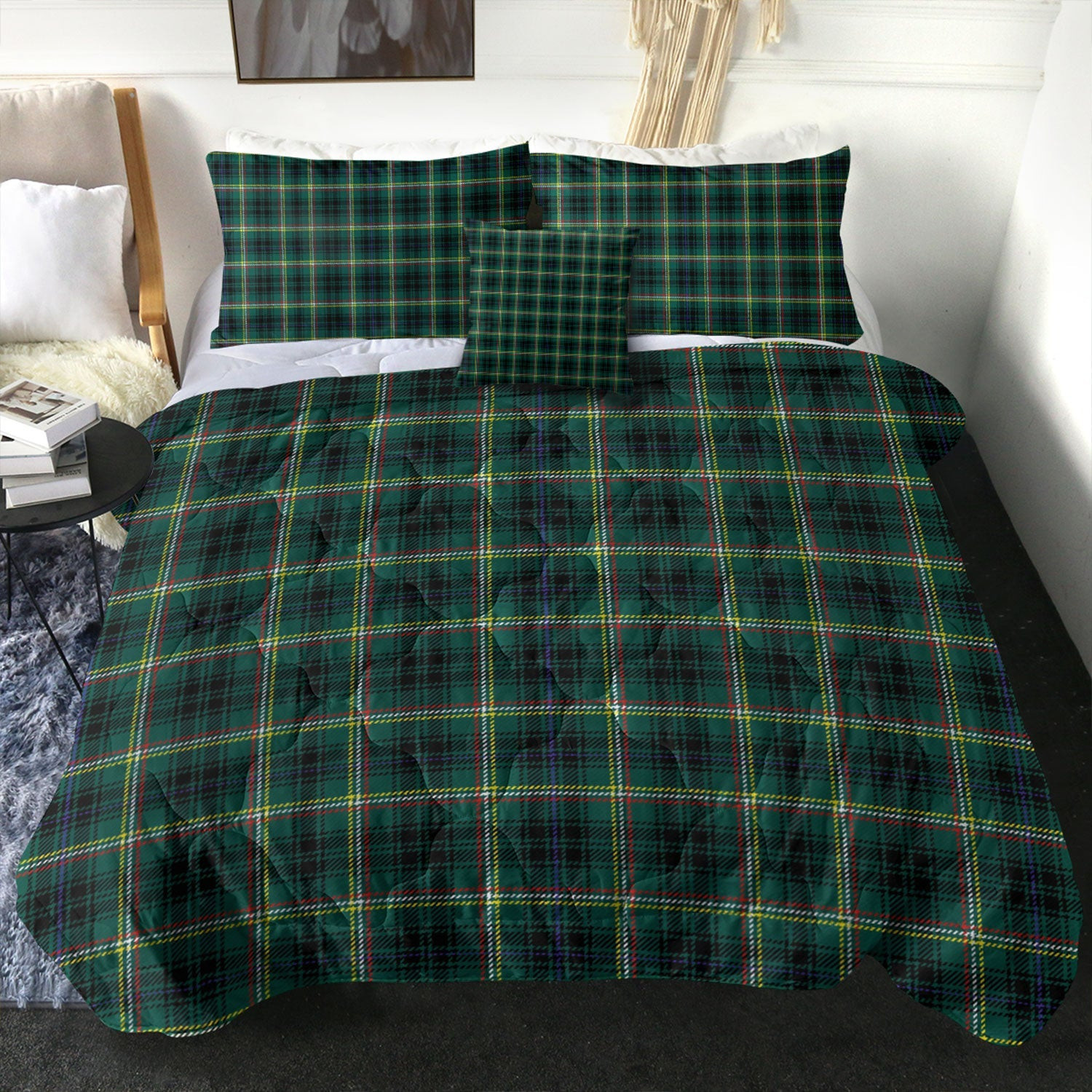 ScotsTee Shop Scottish Campbell Marquis of Lorne Modern 2 Clan Crest Tartan Plaid Comforter Set