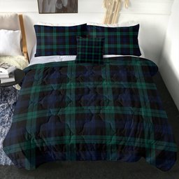 ScotsTee Shop Scottish Campbell of Lochawe Modern 2 Clan Crest Tartan Plaid Comforter Set