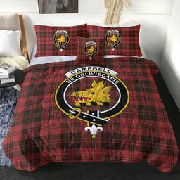 ScotsTee Shop Scottish Campbell of Lochlane Weathered 2 Clan Crest Tartan Plaid Comforter Set