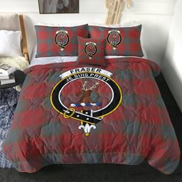 ScotsTee Shop Scottish Fraser of Boblainy Hugh Weathered Clan Crest Tartan Plaid Comforter Set