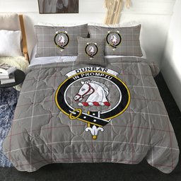 ScotsTee Shop Scottish Dunbar of Pitgaveny Weathered Clan Crest Tartan Plaid Comforter Set