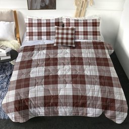 ScotsTee Shop Scottish Erskine Burgundy Clan Crest Tartan Plaid Comforter Set