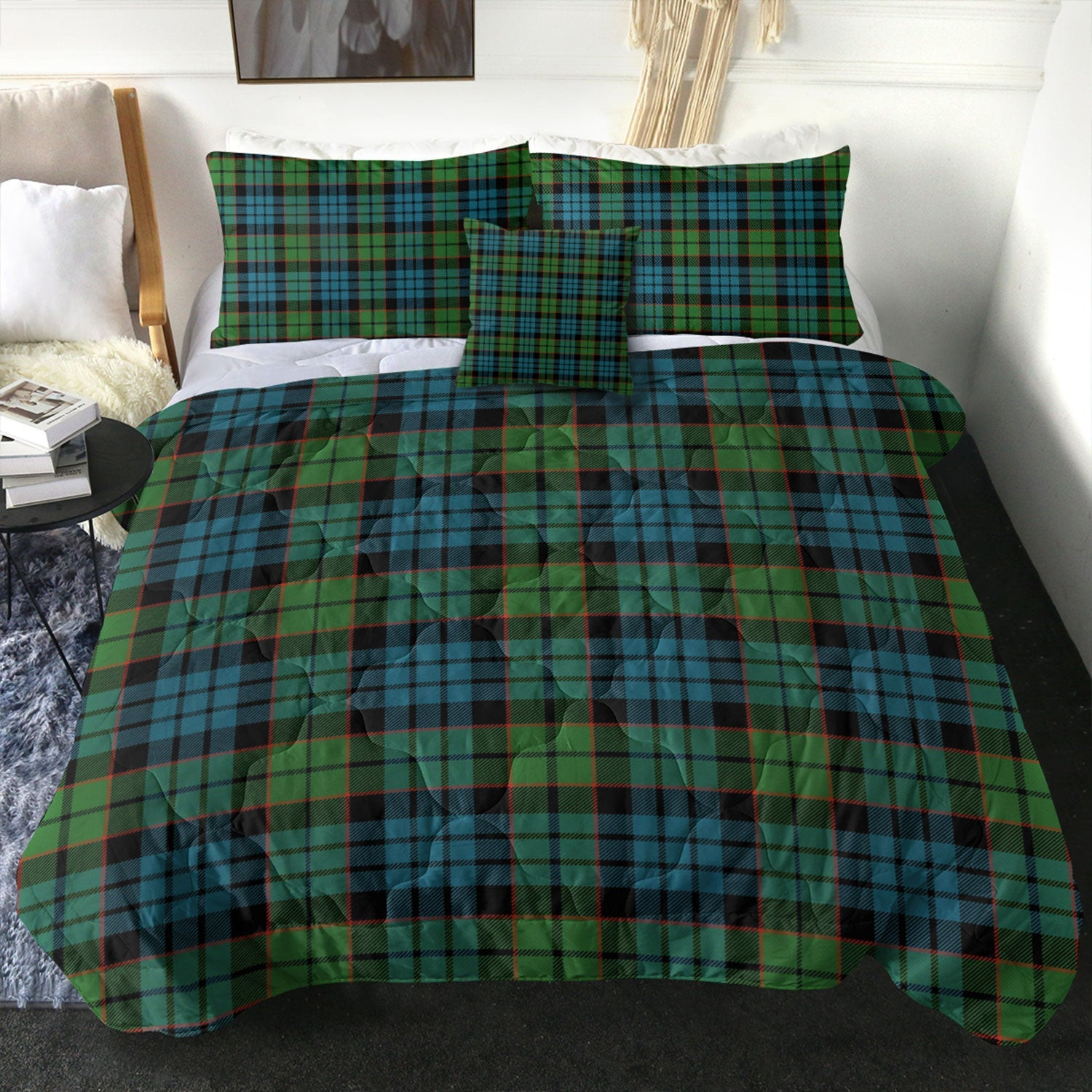 ScotsTee Shop Scottish Fletcher Family Ancient Clan Crest Tartan Plaid Comforter Set