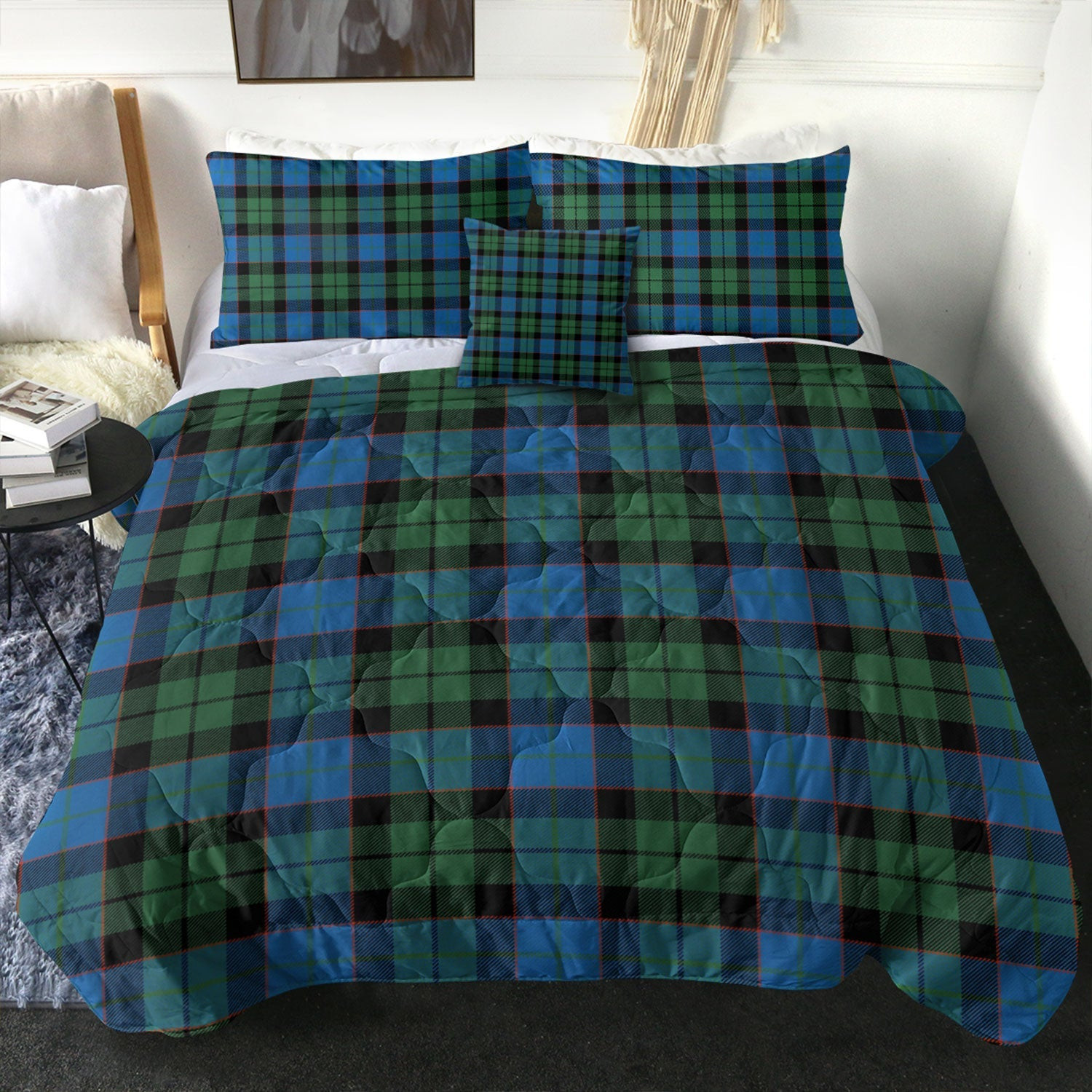 ScotsTee Shop Scottish Ferguson of Balquhidder Ancient Clan Crest Tartan Plaid Comforter Set