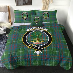 ScotsTee Shop Scottish Hamilton of Clayton Ancient Clan Crest Tartan Plaid Comforter Set